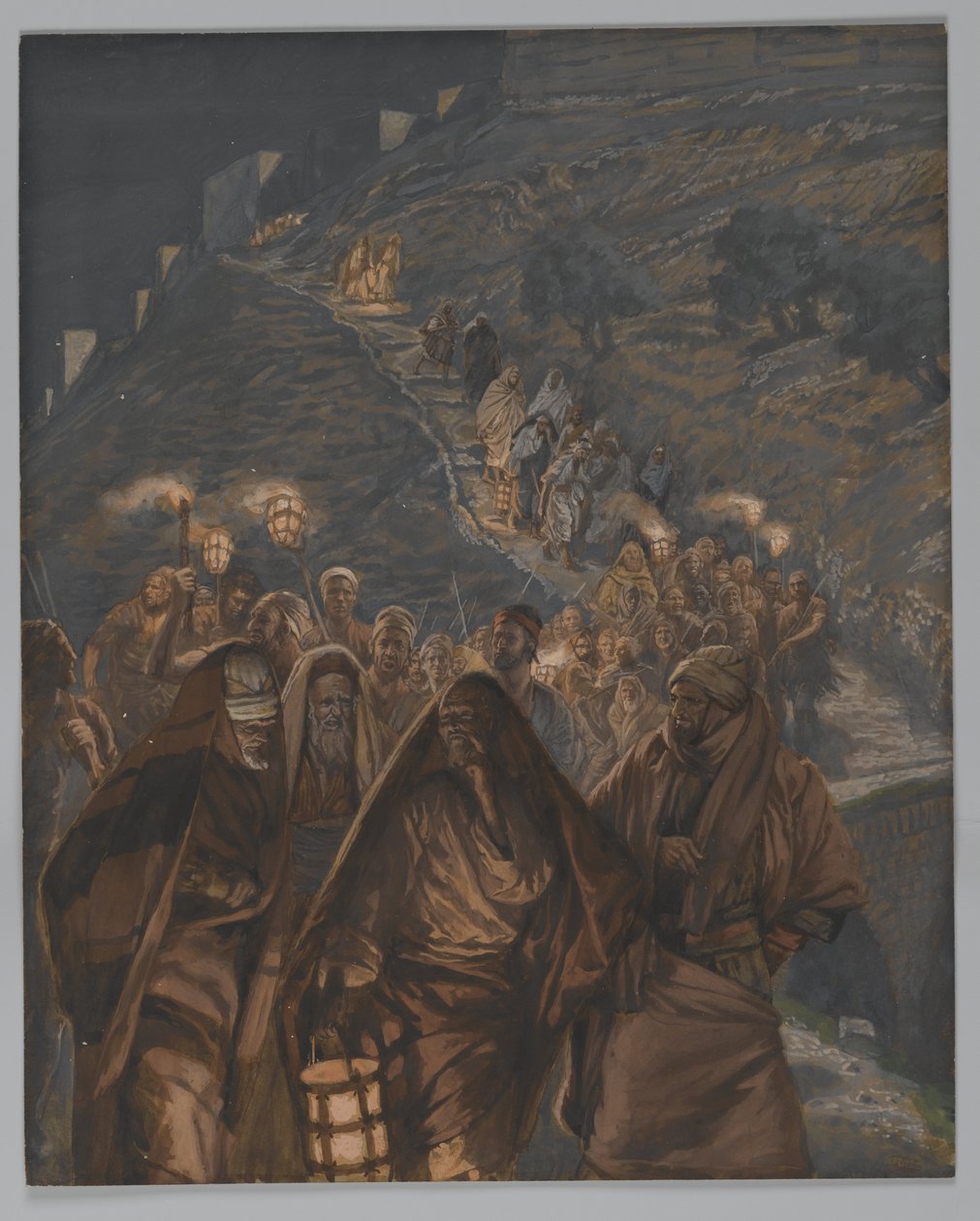 La processione di Giuda, illustrazione da La vita di Nostro Signore Gesù Cristo, 1886-94 da James Jacques Joseph Tissot