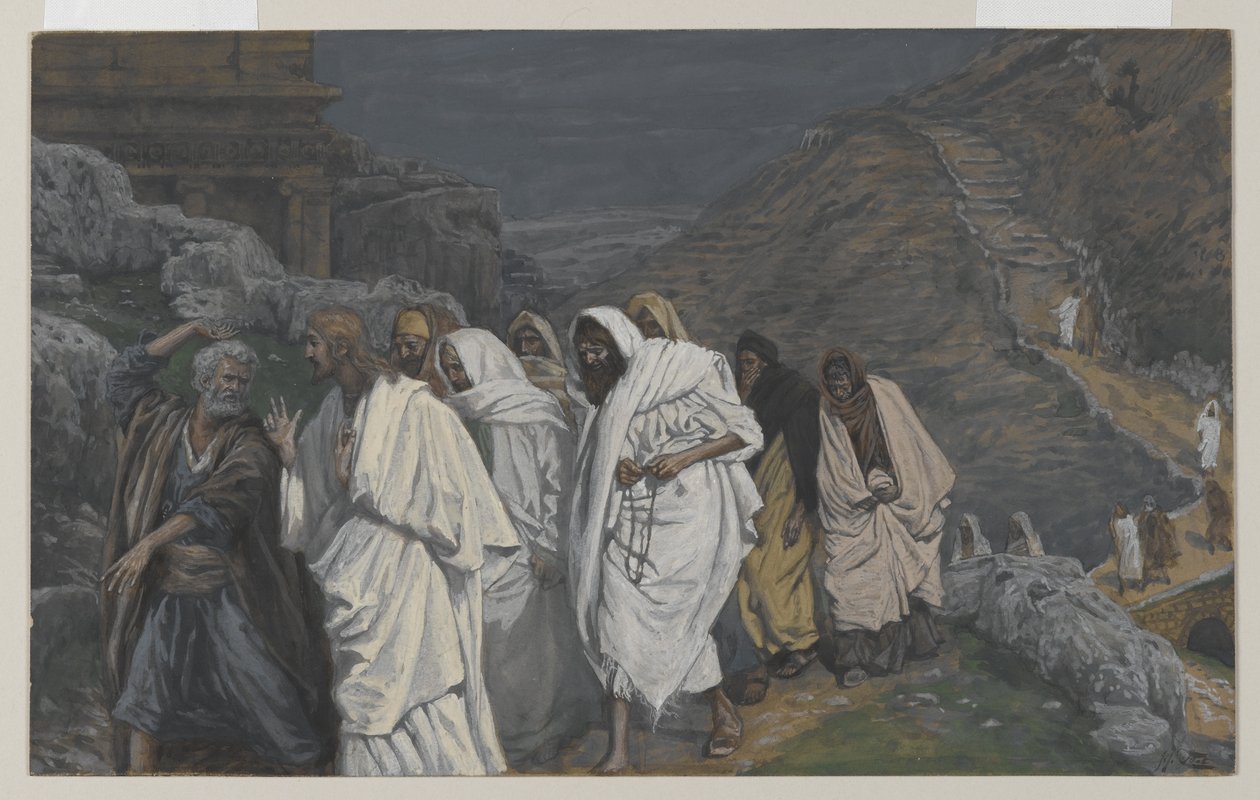 Le proteste di San Pietro, illustrazione da La vita di Nostro Signore Gesù Cristo, 1886-94 da James Jacques Joseph Tissot