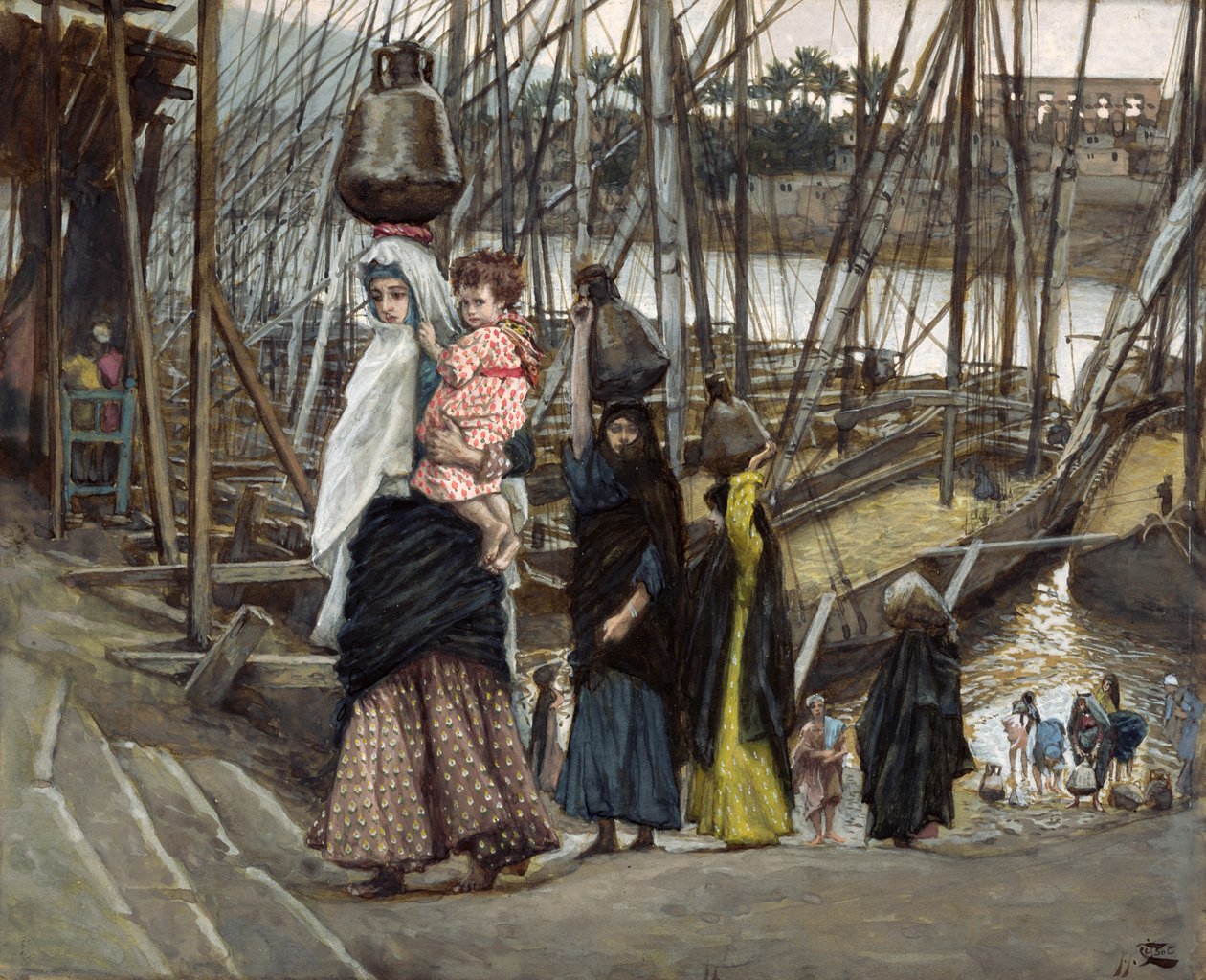 Il Soggiorno, Egitto, illustrazione per La Vita di Cristo, c.1886-94 da James Jacques Joseph Tissot