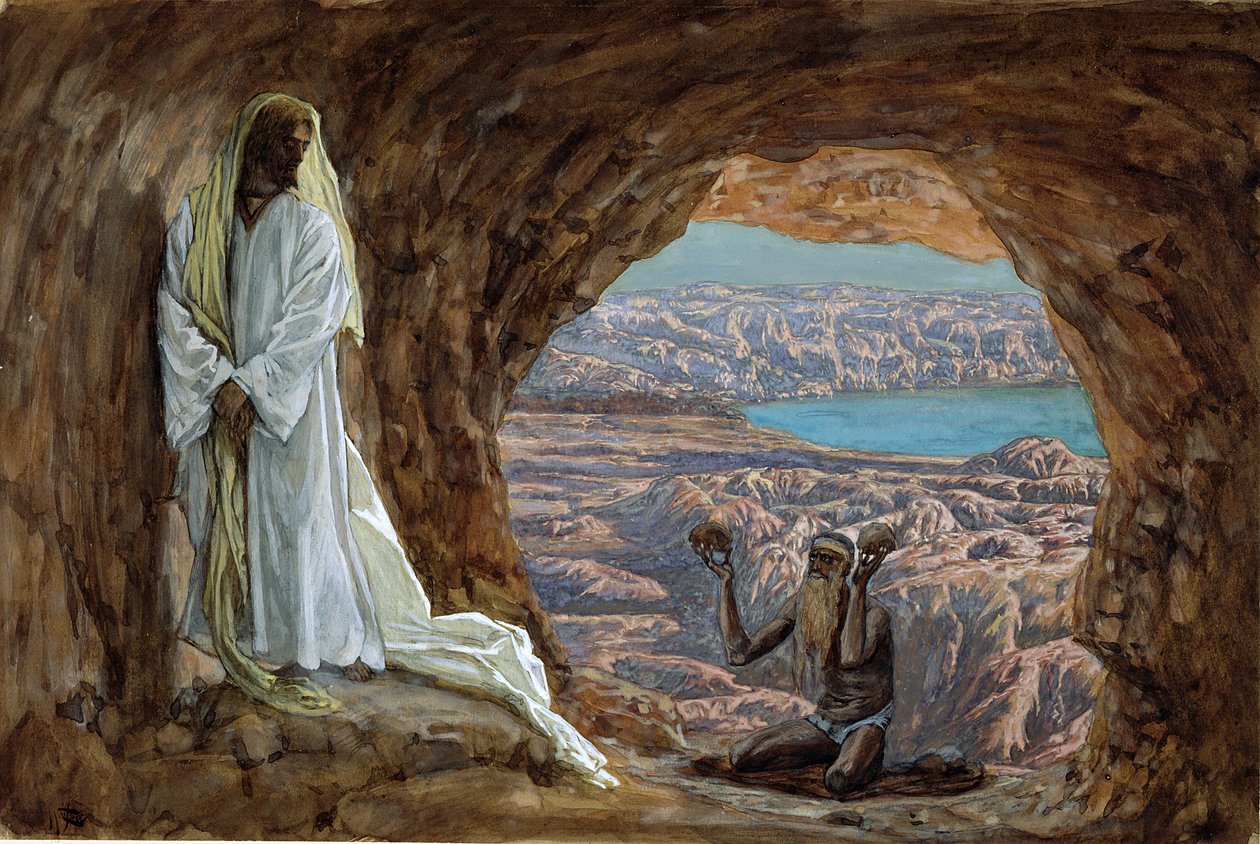La Tentazione nel Deserto, illustrazione per La Vita di Cristo, c.1886-94 da James Jacques Joseph Tissot