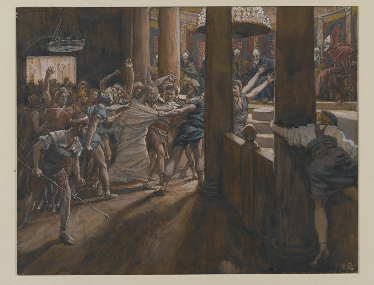 Il tribunale di Anna, illustrazione da La vita di Nostro Signore Gesù Cristo, 1886-94 da James Jacques Joseph Tissot