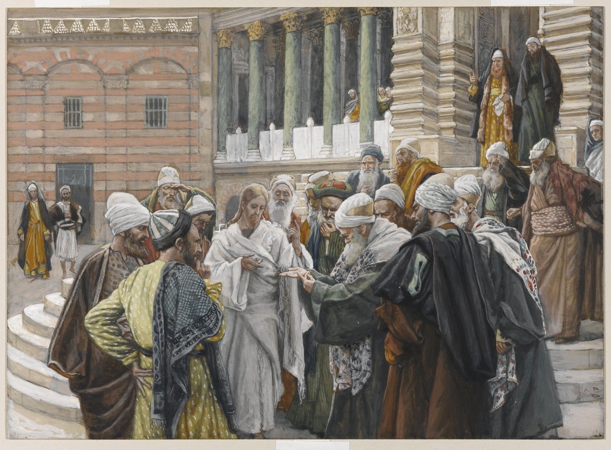 Il tributo, illustrazione da La vita di Nostro Signore Gesù Cristo, 1886-94 da James Jacques Joseph Tissot