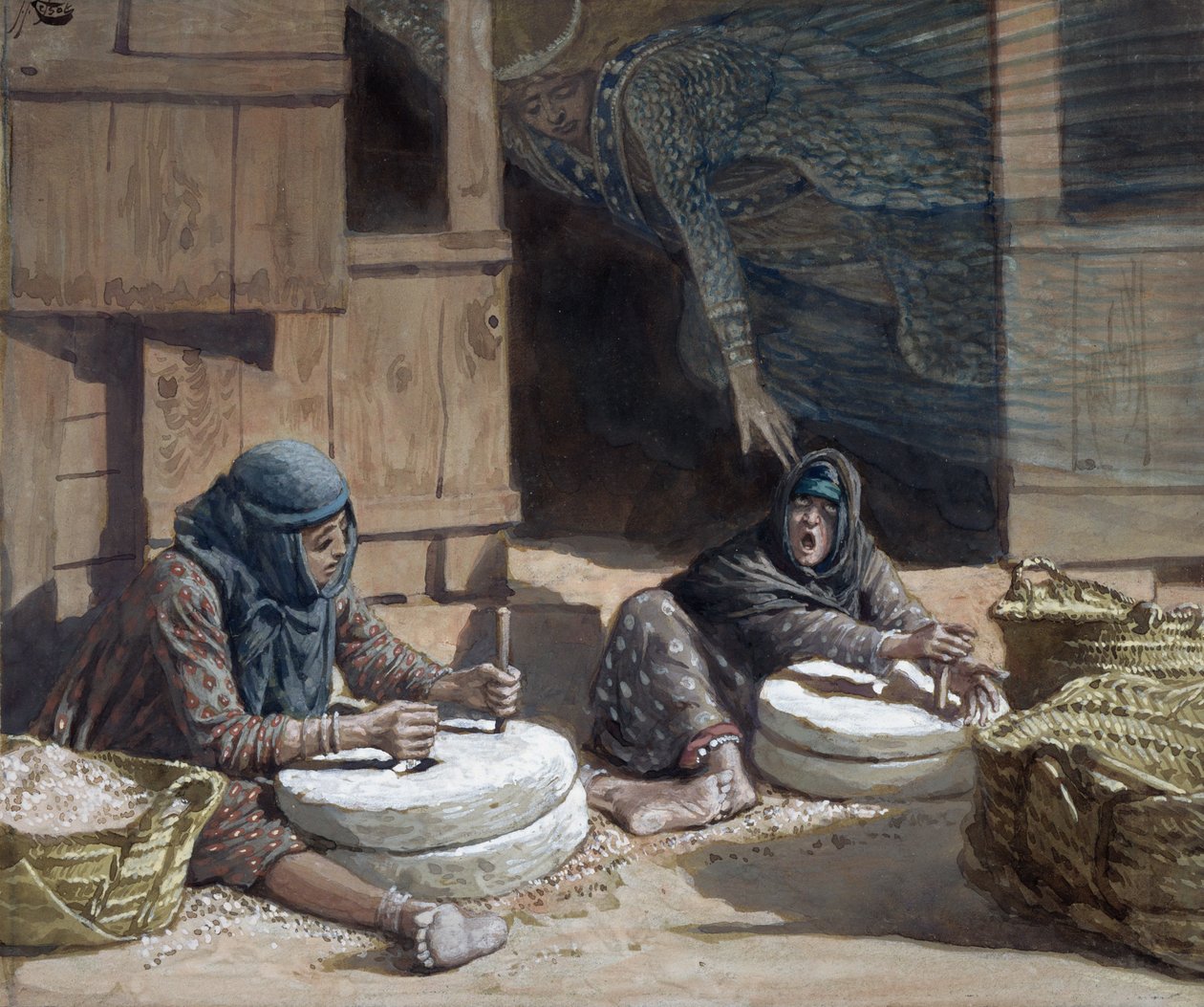 Le due donne al mulino (illustrazione per La vita di Cristo) da James Jacques Joseph Tissot