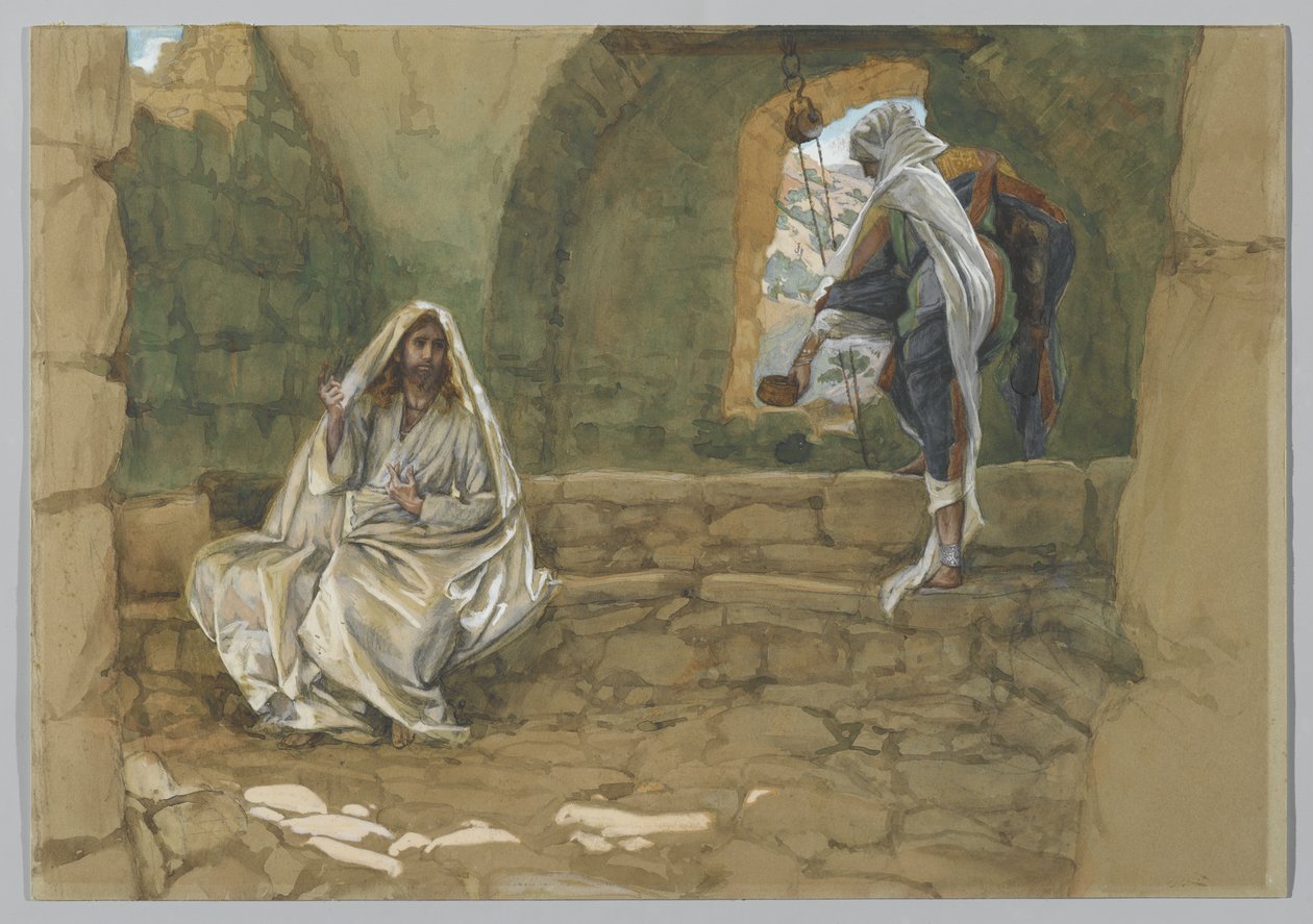 La donna di Samaria al pozzo, illustrazione da La vita di Nostro Signore Gesù Cristo da James Jacques Joseph Tissot