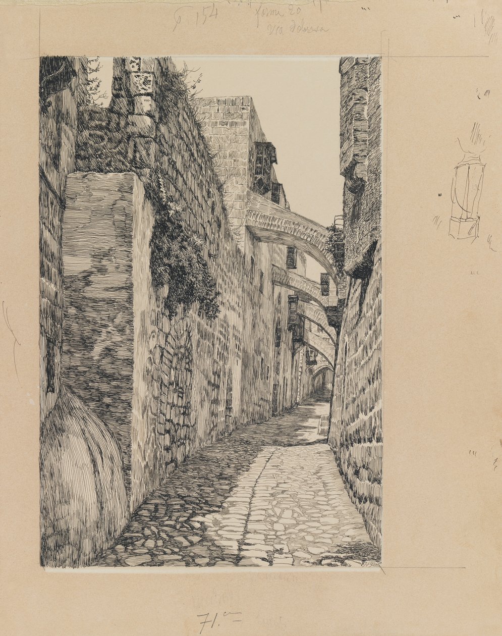 Via Dolorosa, Gerusalemme, illustrazione da La vita di Nostro Signore Gesù Cristo da James Jacques Joseph Tissot