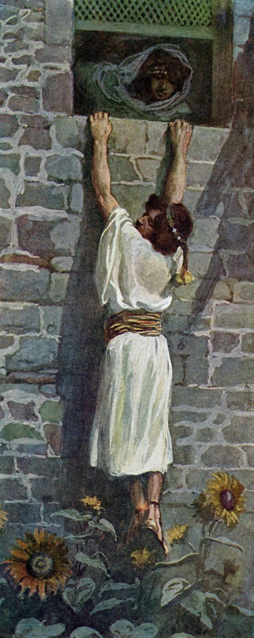 Davide fugge, di J James Tissot - Bibbia da James Jacques Joseph after Tissot