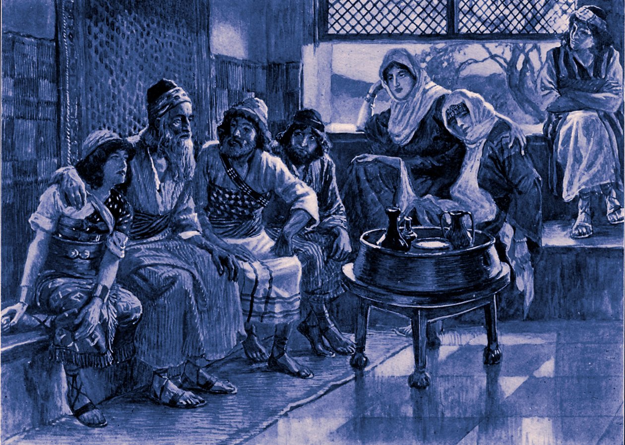 Giobbe e la sua famiglia da James Jacques Joseph after Tissot