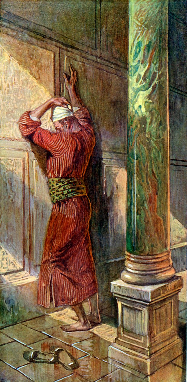Pregare nel tempio da James Jacques Joseph after Tissot