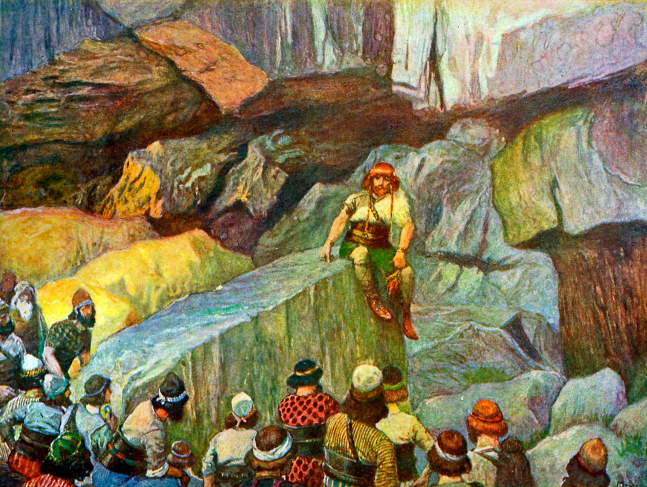 Sansone nelle caverne di Etam di Tissot da James Jacques Joseph after Tissot