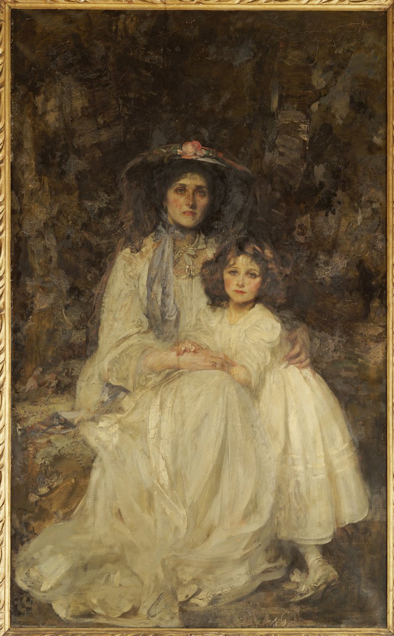 Lady Dickson-Poynder e sua figlia Joan, c.1905 da James Jebusa Shannon