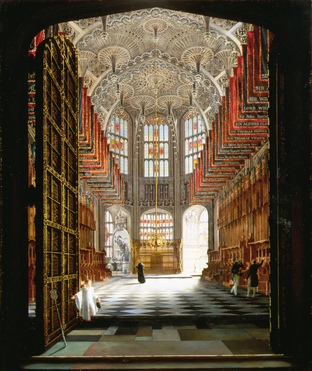 Interno della cappella di Enrico VII, Abbazia di Westminster da James John Harwood