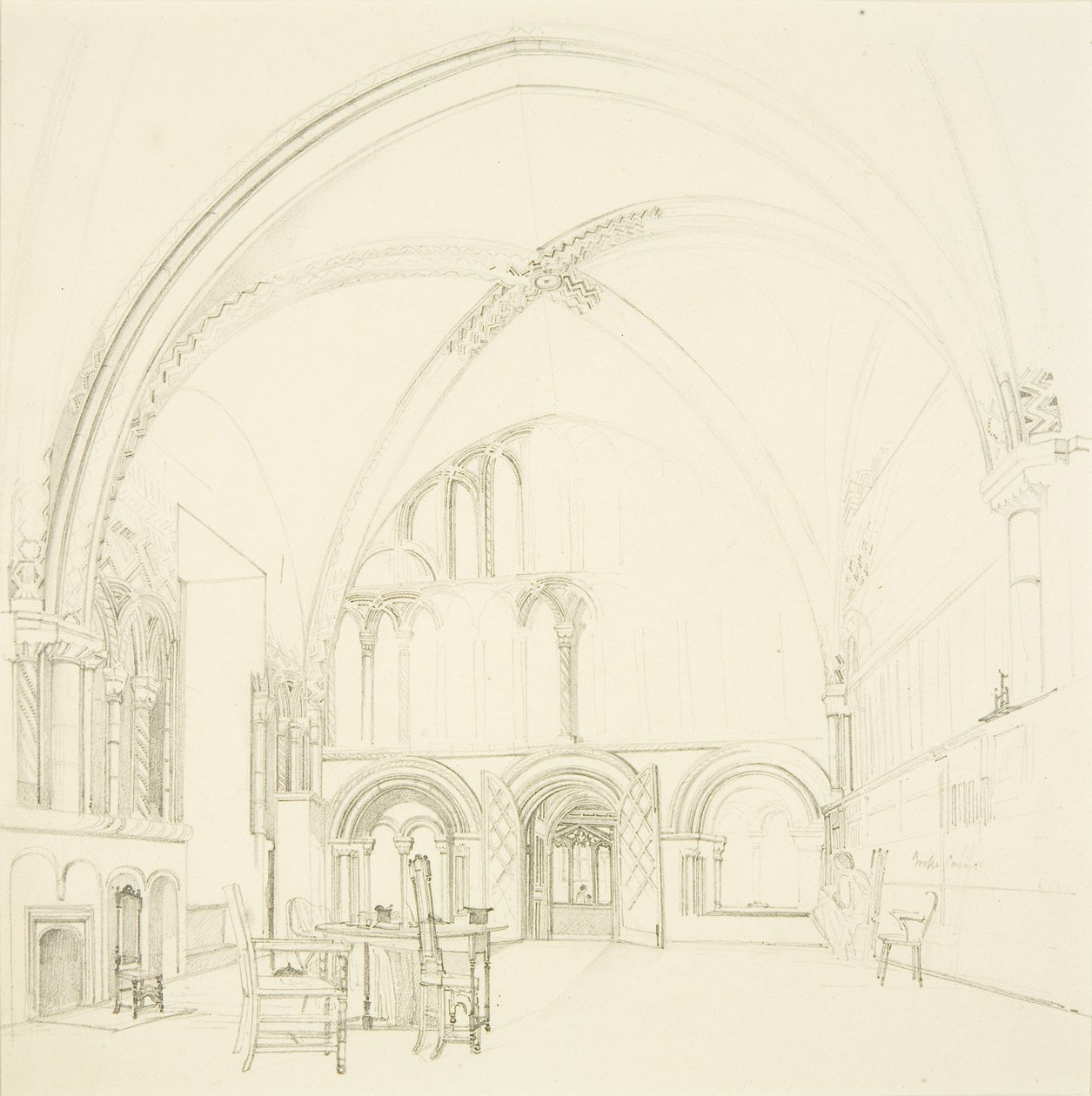 Interno della sala capitolare della cattedrale di Bristol da James Johnson