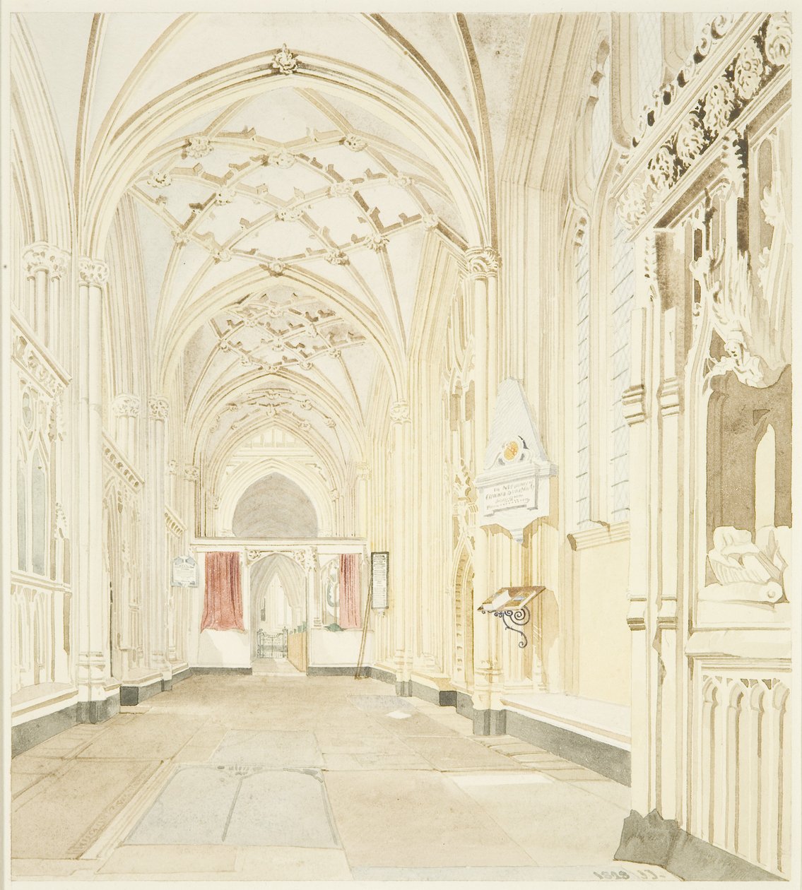 Navata nord di St Mary Redcliffe, vista verso ovest da James Johnson