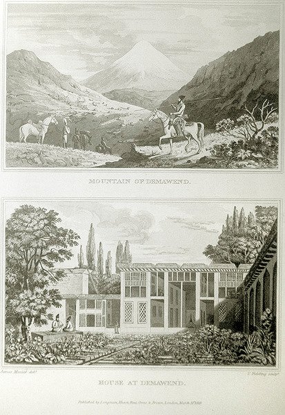 Montagna e Casa a Demavend, 1818 da James Justinian Morier