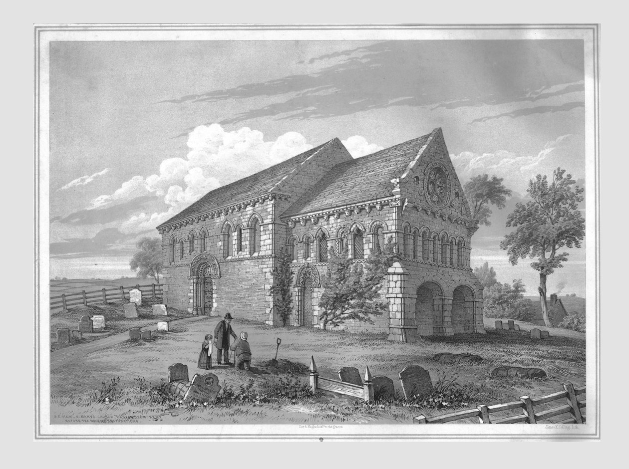 Chiesa di San Nicola, Barfreston, fine XIX secolo da James Kellaway Colling