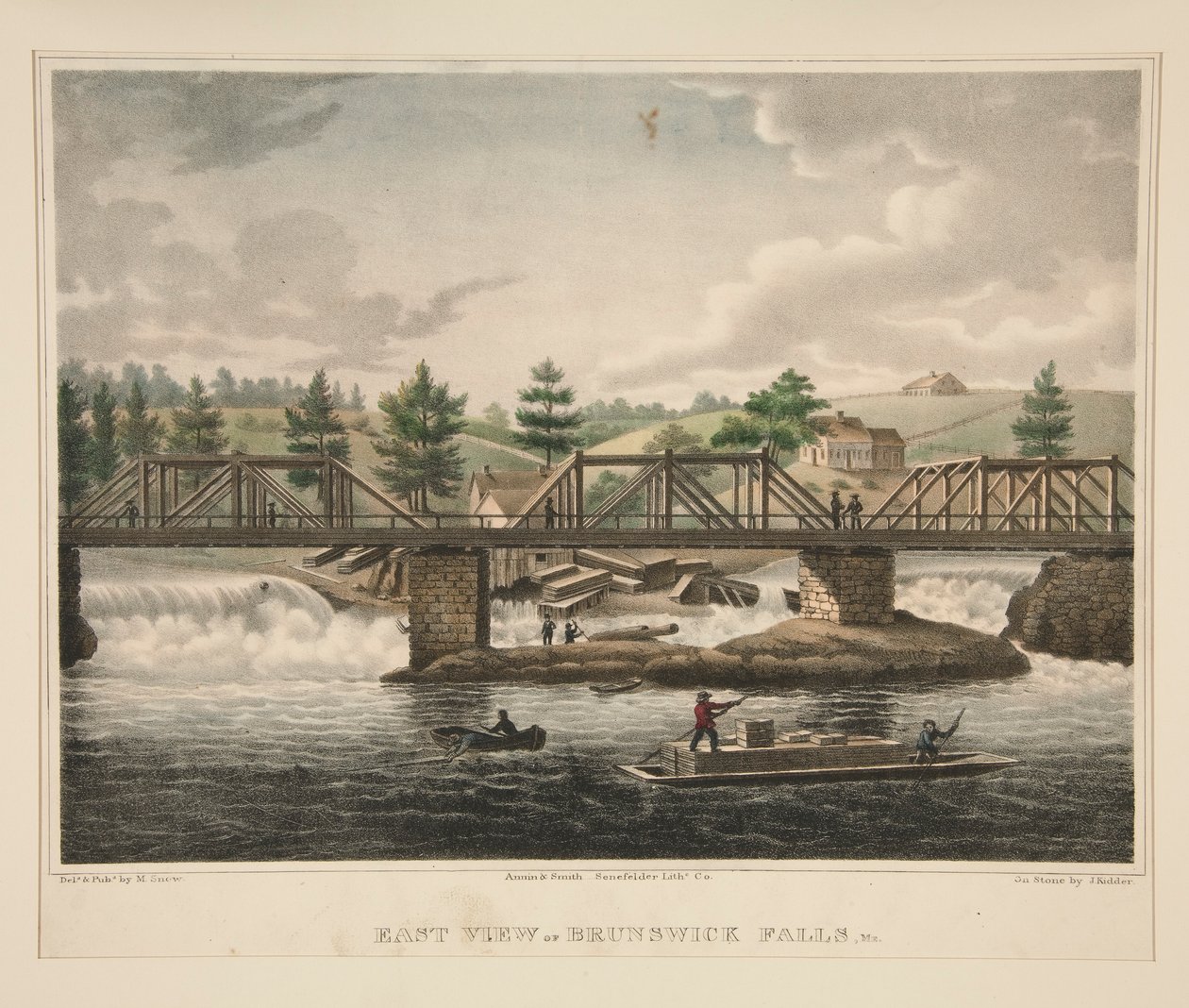 Vista est delle cascate di Brunswick, Me. da James Kidder