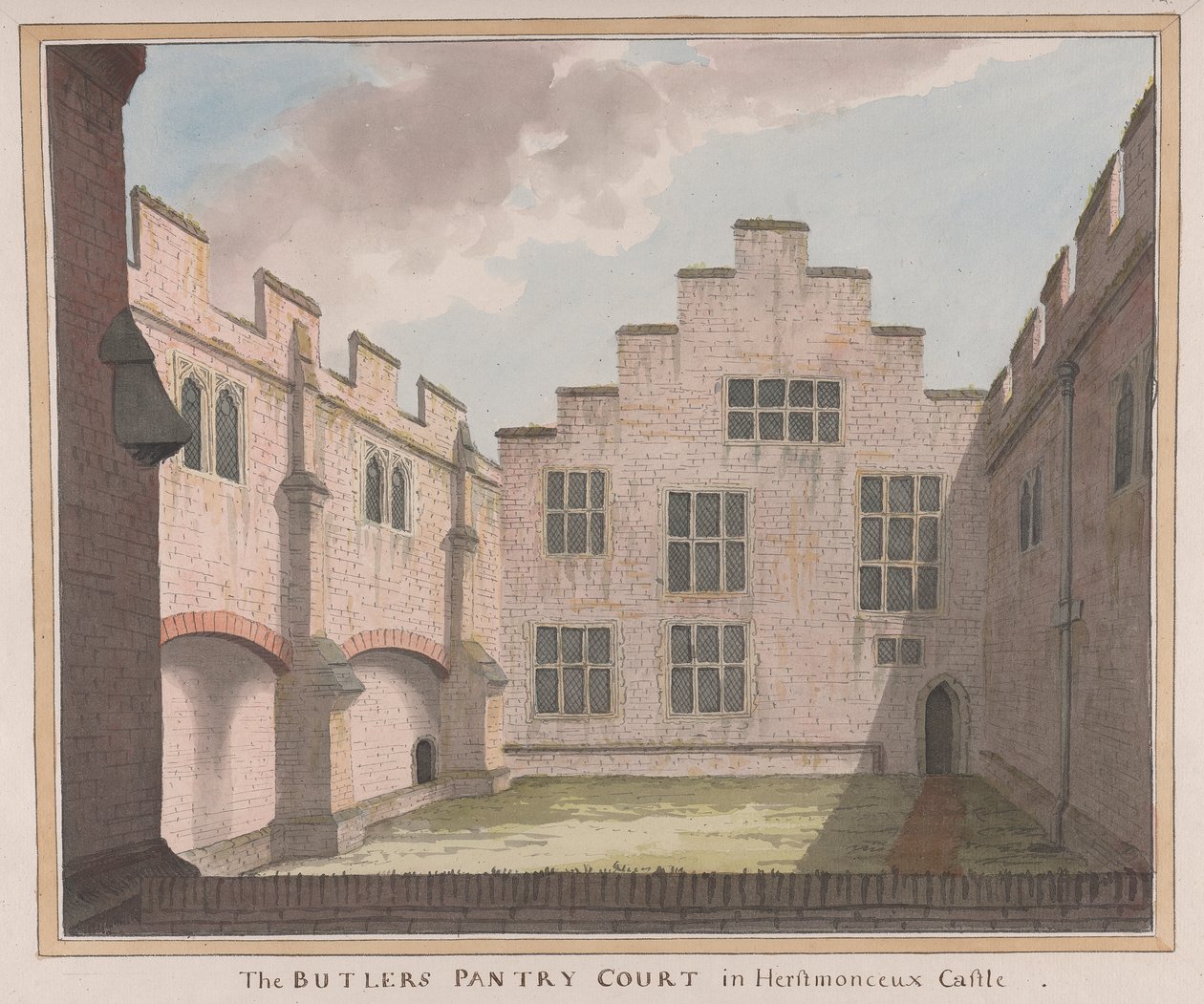 Castello di Herstmonceux, East Sussex: La corte della dispensa del maggiordomo da James Lambert  of Lewes