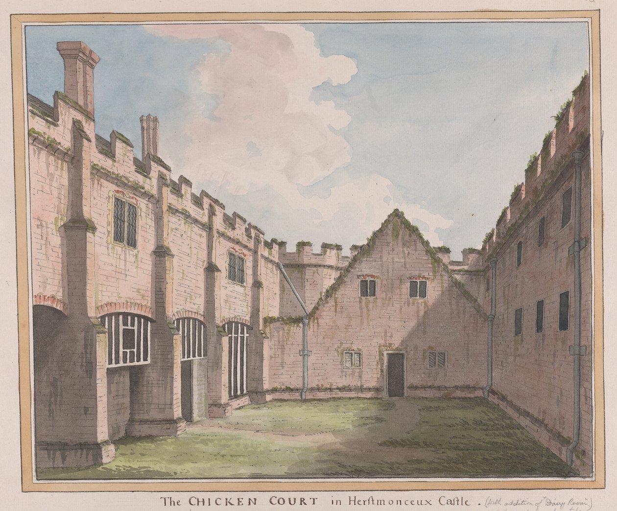 Castello di Herstmonceux, East Sussex: il cortile dei polli da James Lambert  of Lewes