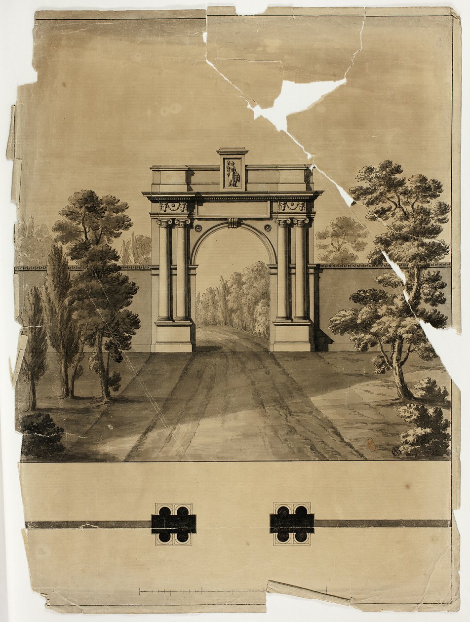 Ingresso monumentale al cimitero da James Malton