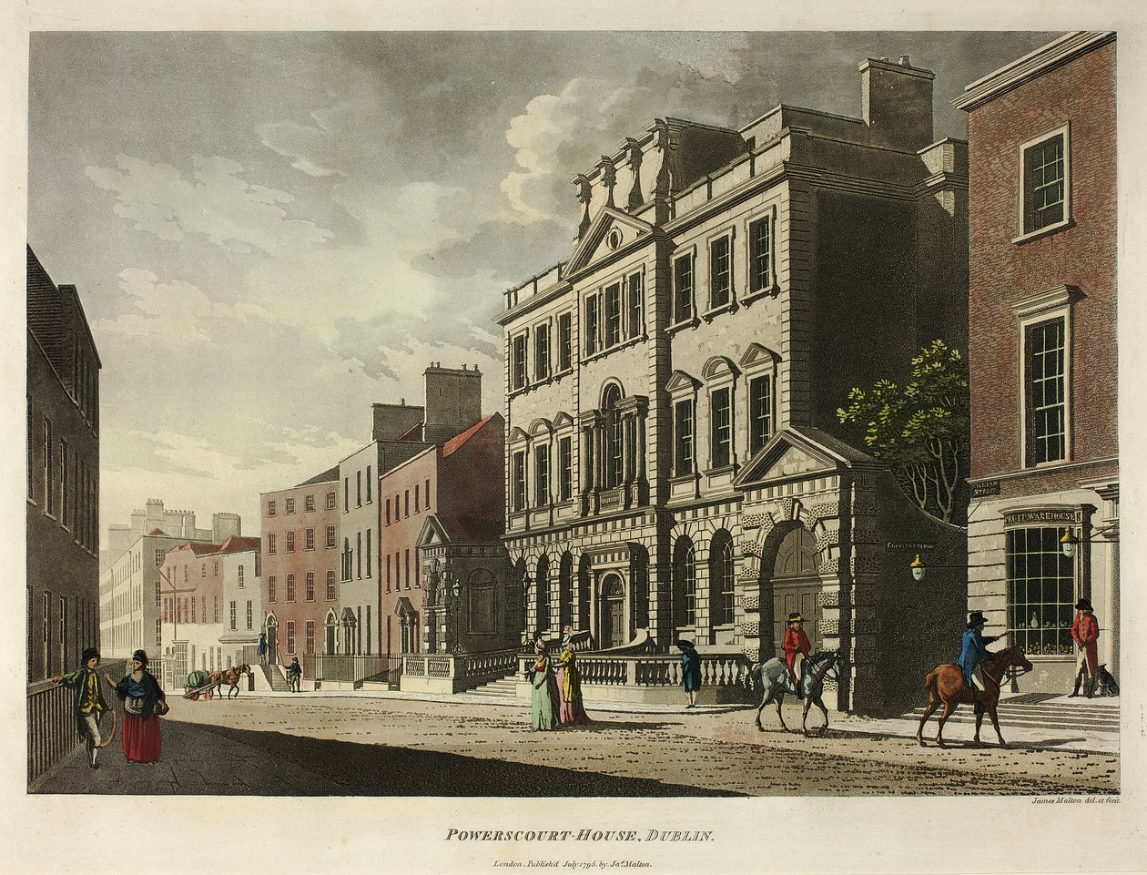 Powerscourt House, Dublino da James Malton