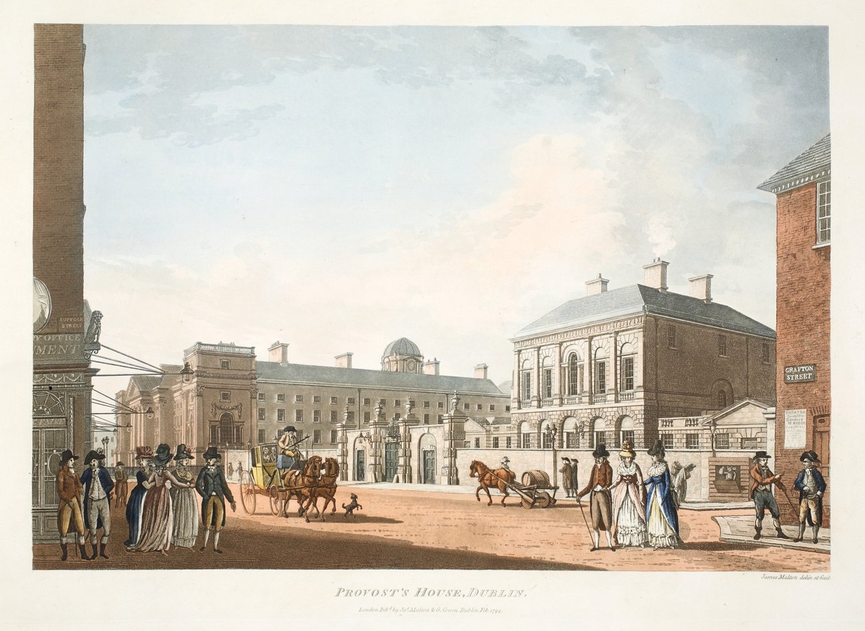 Casa del Provost, Dublino, 1794 da James Malton