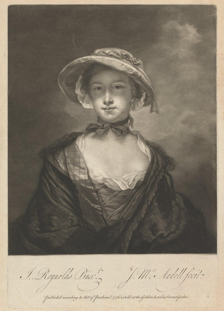 Catherine Chambers (nata Moore) da James McArdell
