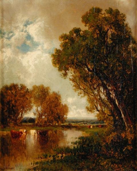 Mucche nel paesaggio da James McDougal Hart