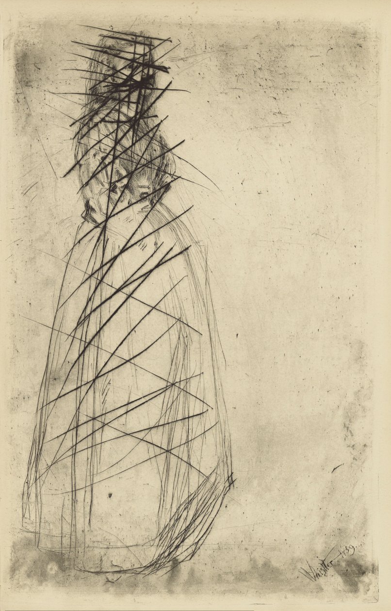 [76] Impressioni da lastre cancellate di Whistler - Fumette in piedi da James Abbott McNeill Whistler