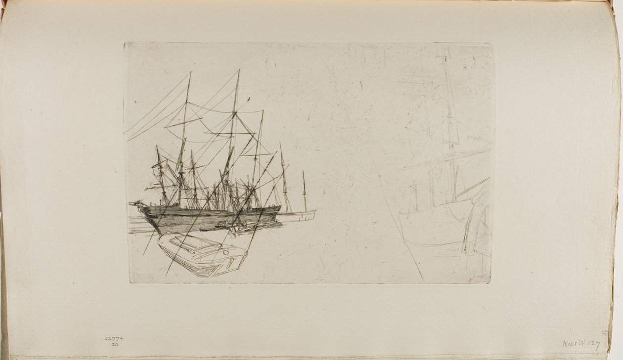 Schizzo di navi da James Abbott McNeill Whistler