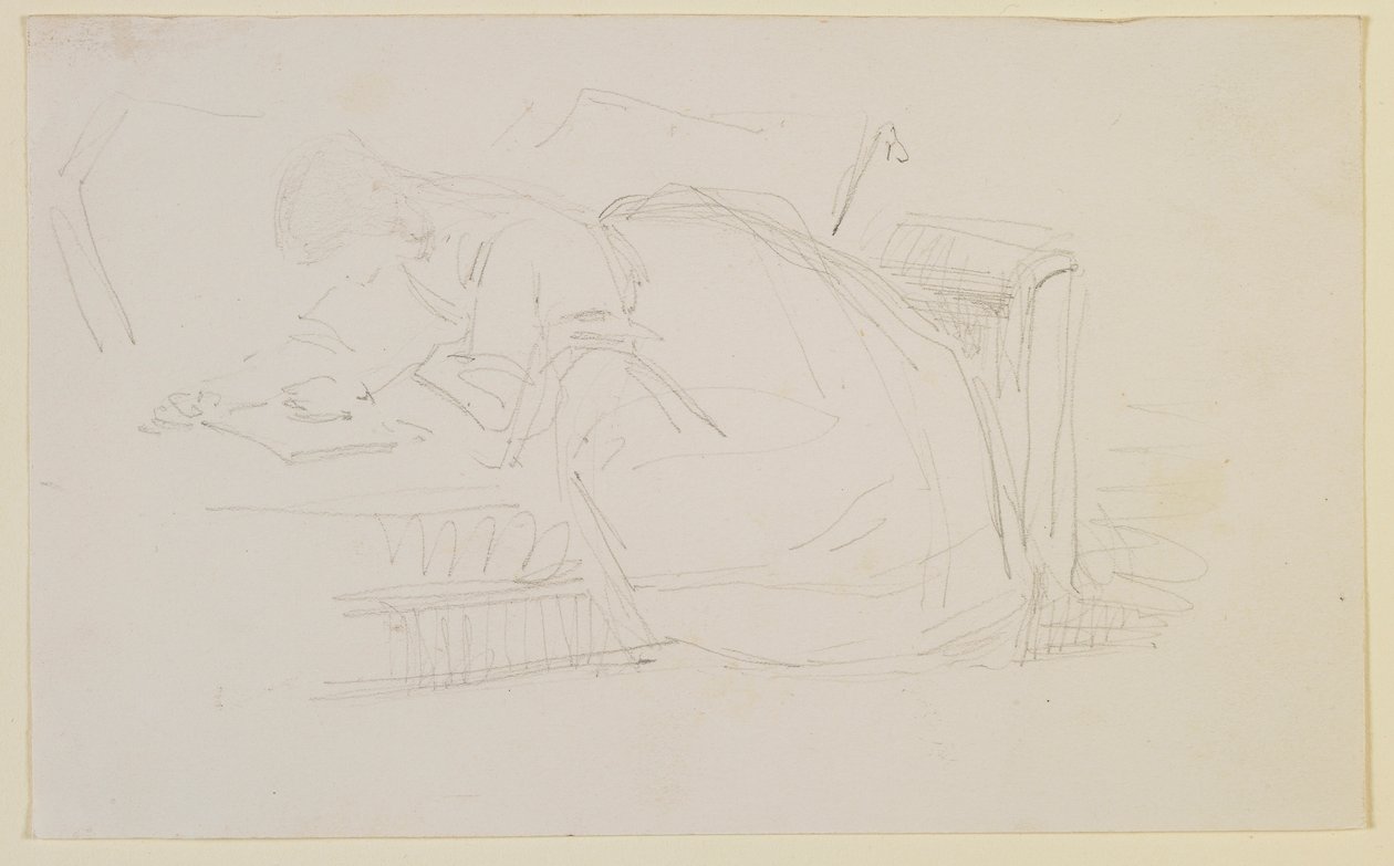 Una ragazza reclinata su un divano, che legge da James Abbott McNeill Whistler