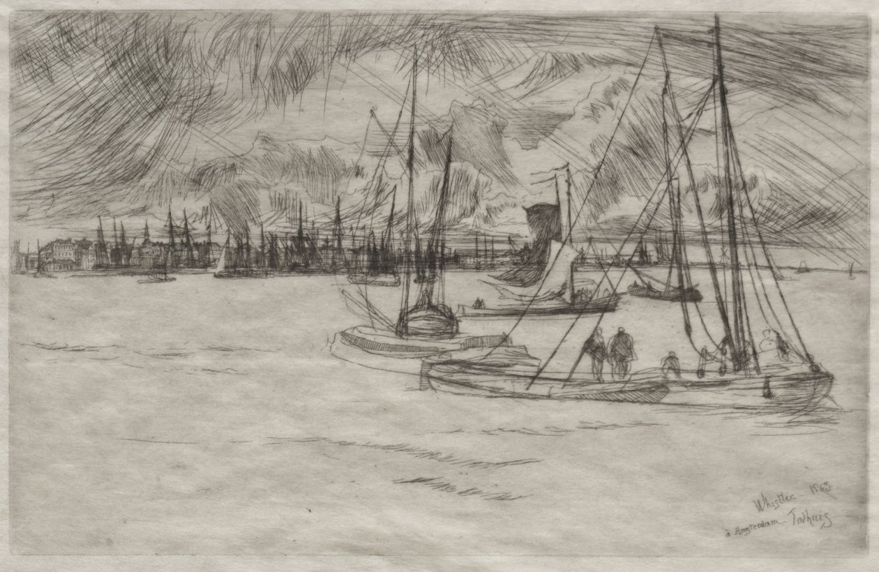 Amsterdam vista dal Tolhuis da James McNeill Whistler