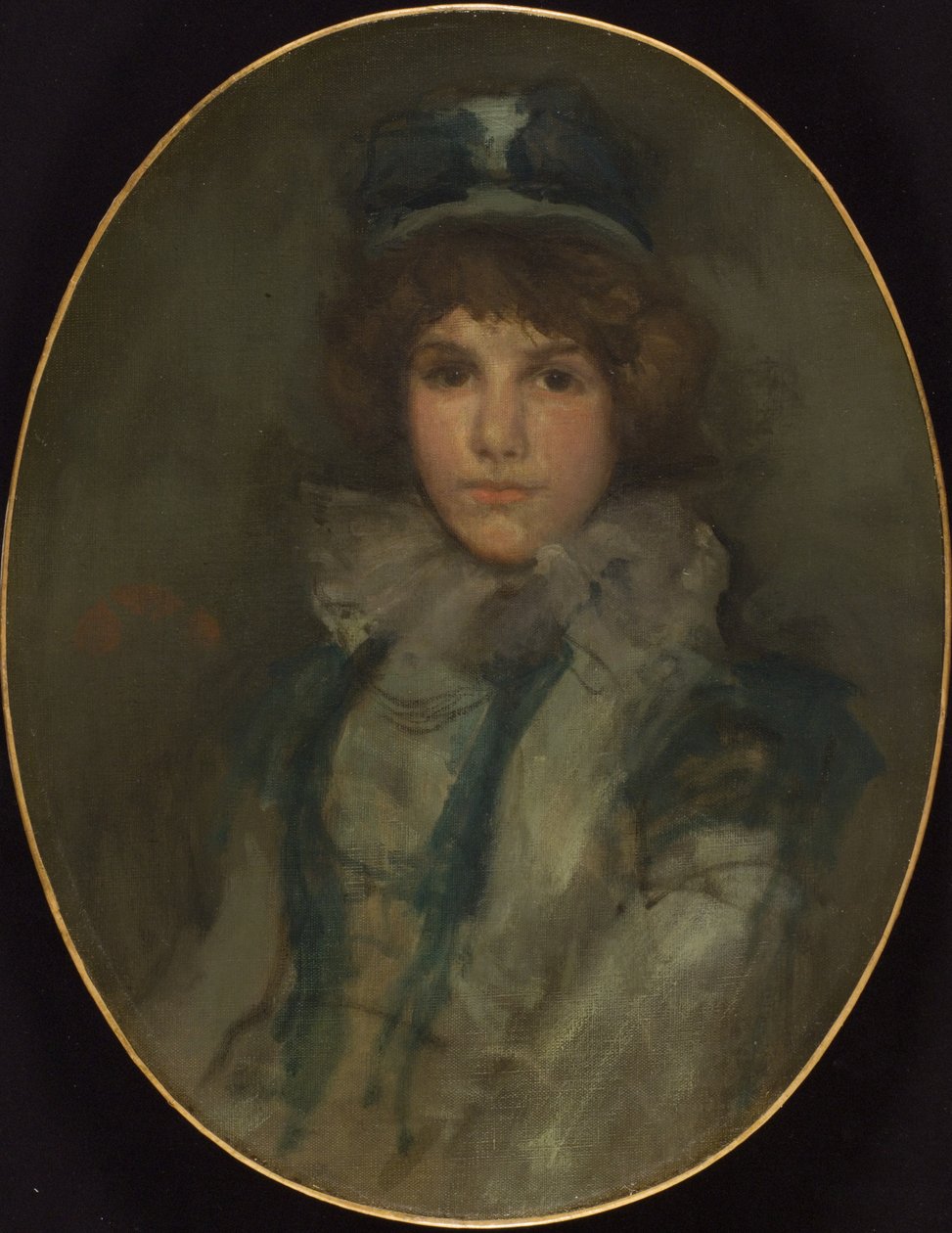 Blu e corallo:  Il piccolo cappellino blu da James McNeill Whistler