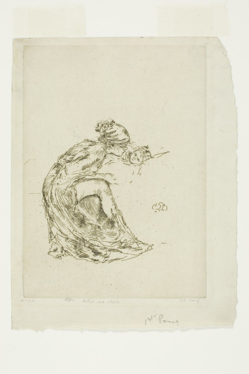 Cameo, No. 1 (Madre e Bambino) da James Abbott McNeill Whistler