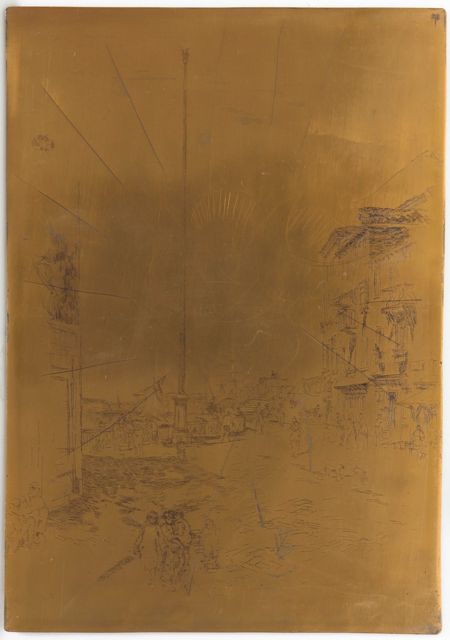 Lastra di stampa annullata per <em>Il piccolo albero maestro</em> da James Abbott McNeill Whistler