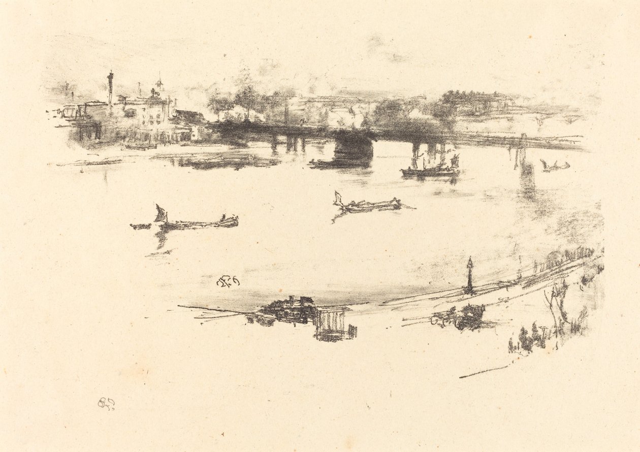 Ponte ferroviario di Charing Cross da James Abbott McNeill Whistler