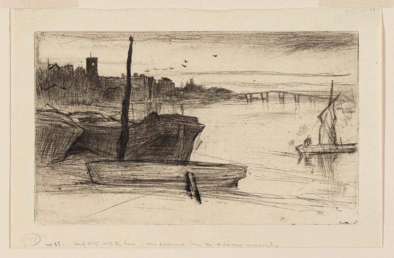 Ponte e chiesa di Chelsea da James Abbott McNeill Whistler