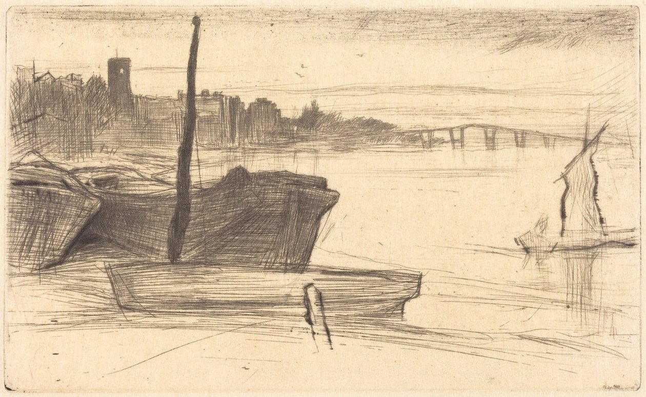 Il ponte di Chelsea e la chiesa da James McNeill Whistler