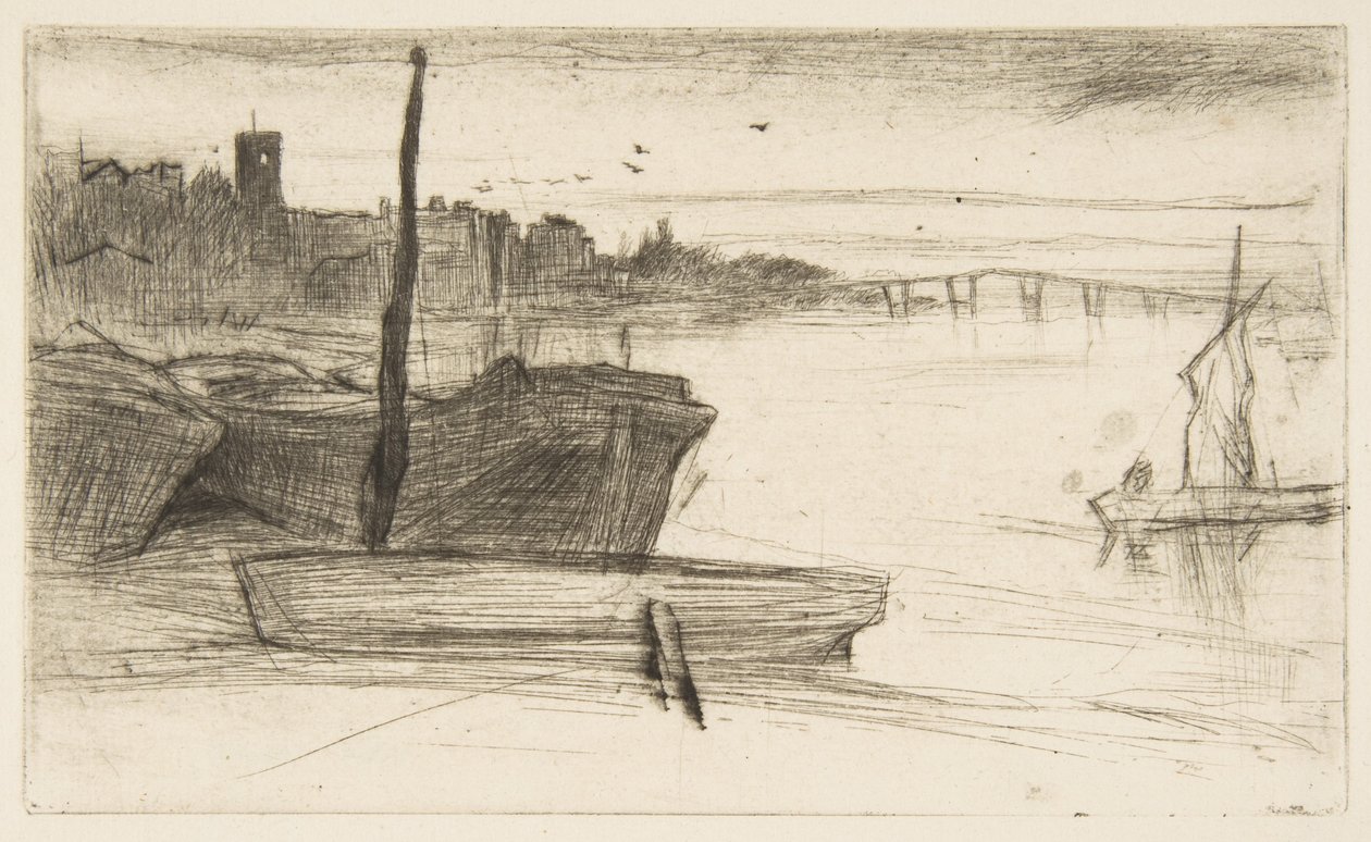 Il ponte di Chelsea e la chiesa da James McNeill Whistler