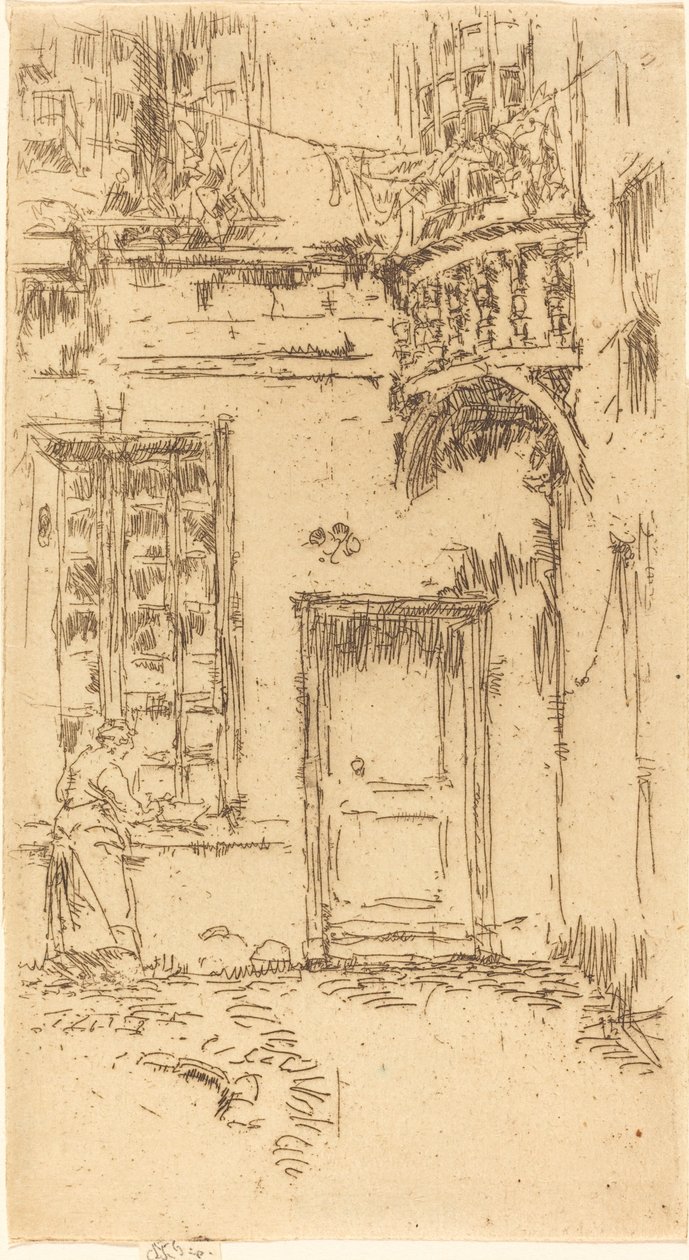 Cortile, Rue P.L. Courier da James Abbott McNeill Whistler