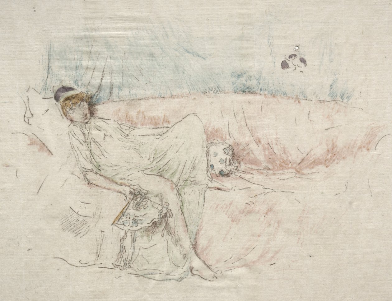 Figura drappeggiata sdraiata da James McNeill Whistler