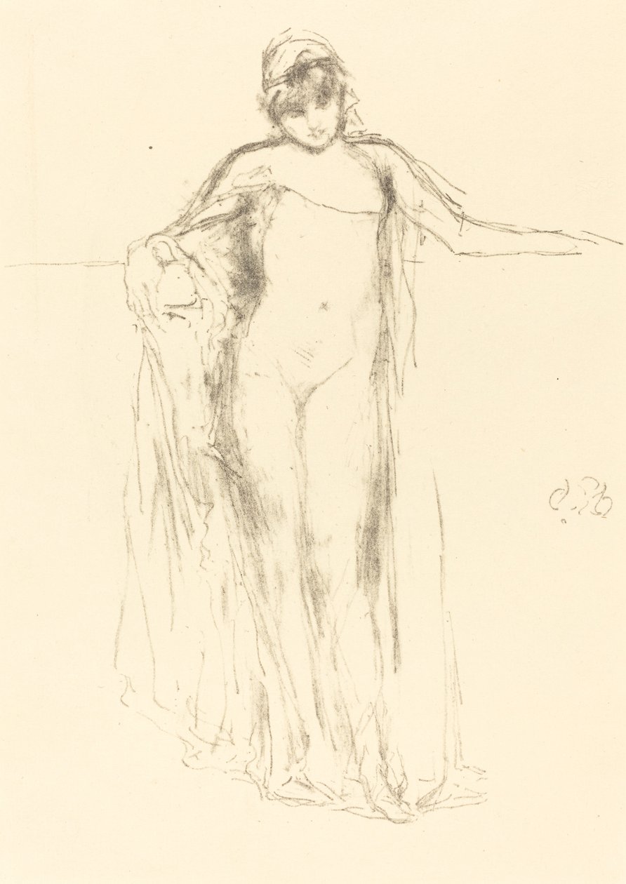 Modello drappeggiato, in piedi da James Abbott McNeill Whistler