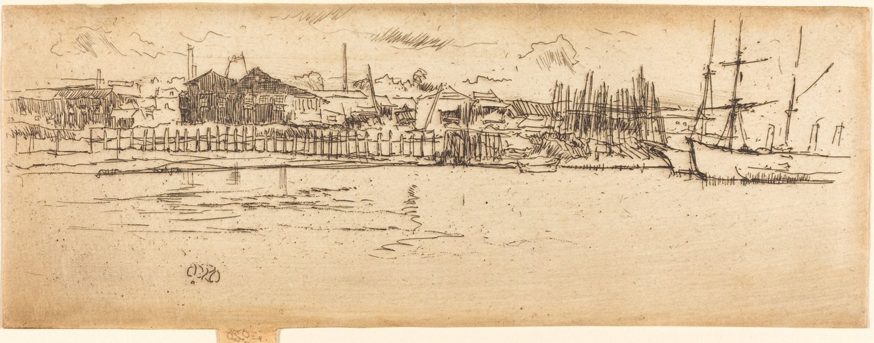 Bacino di carenaggio, Southampton da James Abbott McNeill Whistler