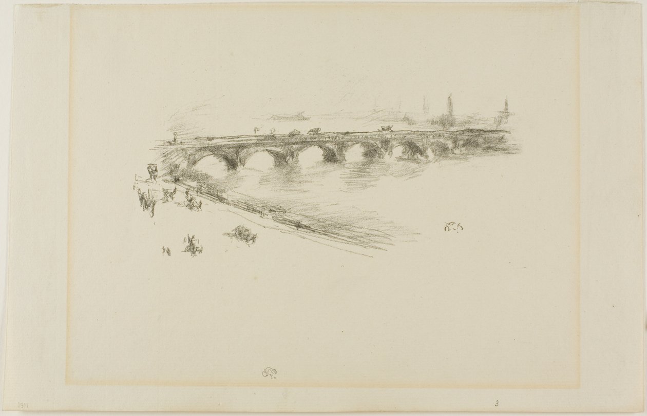 Sera, Piccolo Ponte di Waterloo da James Abbott McNeill Whistler
