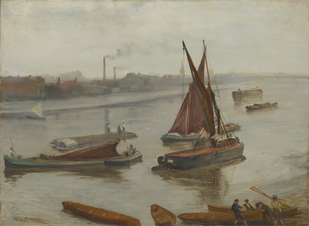 Grigio e argento: Vecchia Battersea Reach da James McNeill Whistler