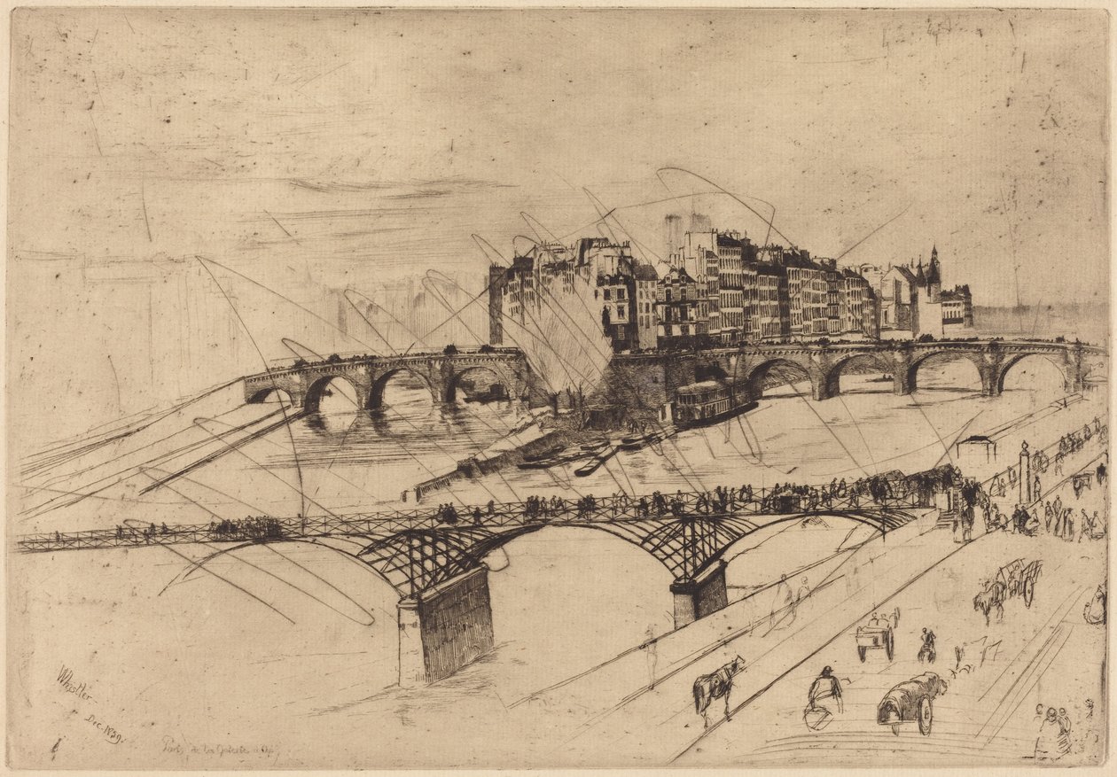 Île de la Cité, Parigi da James McNeill Whistler