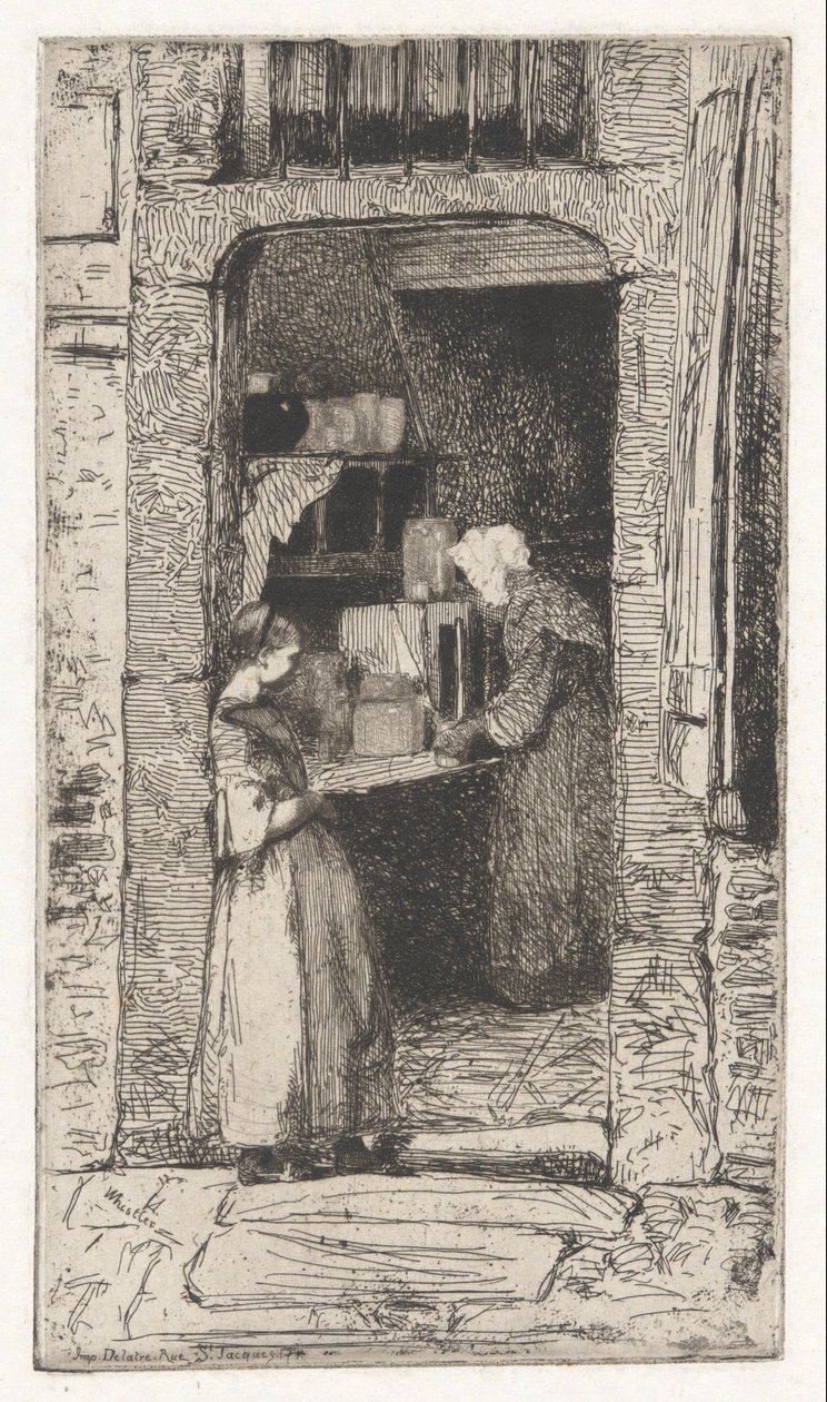 La venditrice di senape, dal set francese (Douze Eaux-Fortes d) da James Abbott McNeill Whistler