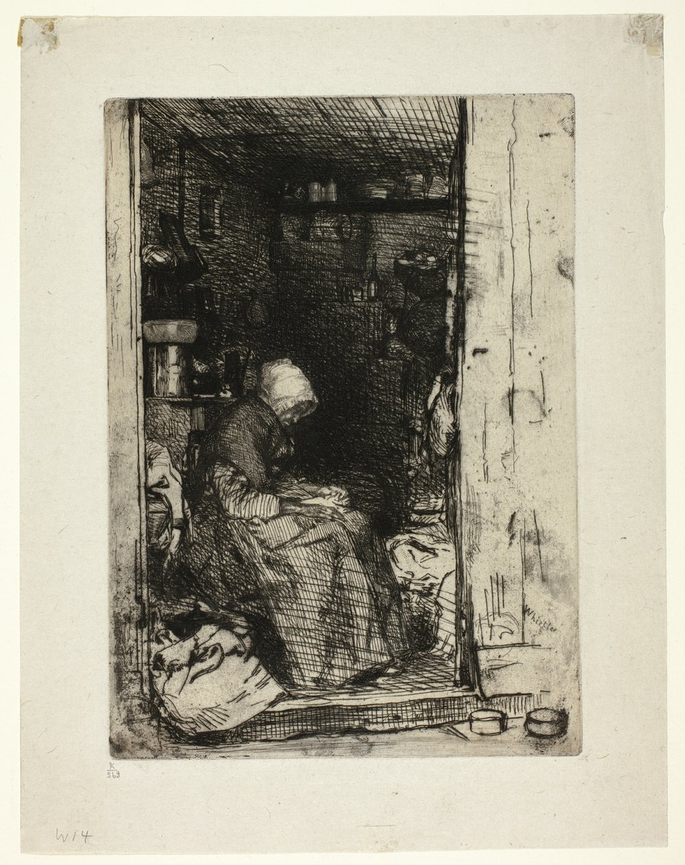 La Vieille aux Loques (La vecchia con stracci) da James Abbott McNeill Whistler