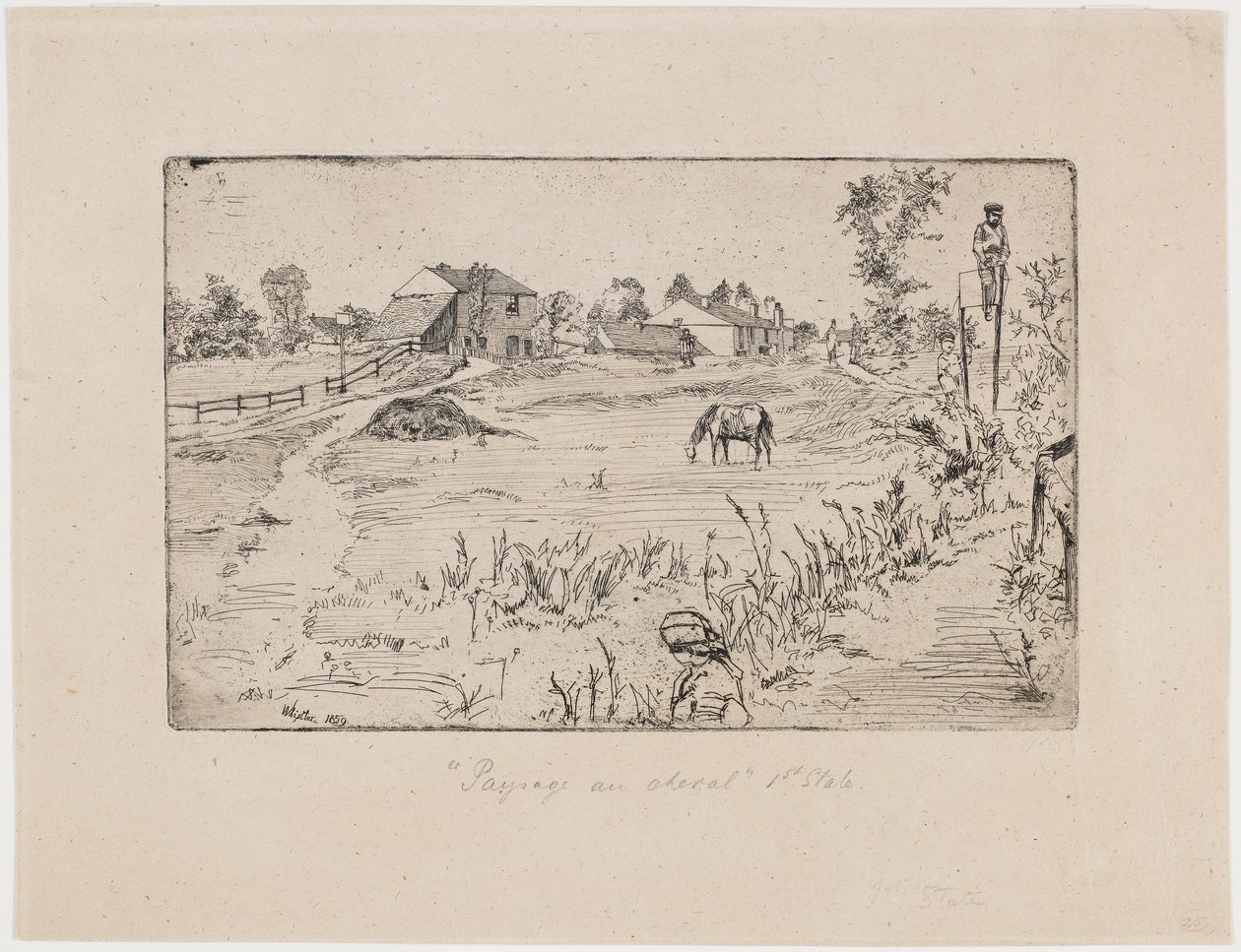 Paesaggio con cavalli da James Abbott McNeill Whistler