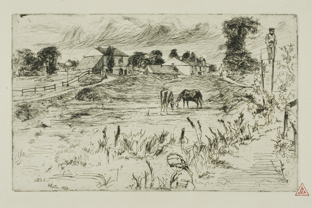 Paesaggio con cavalli da James Abbott McNeill Whistler
