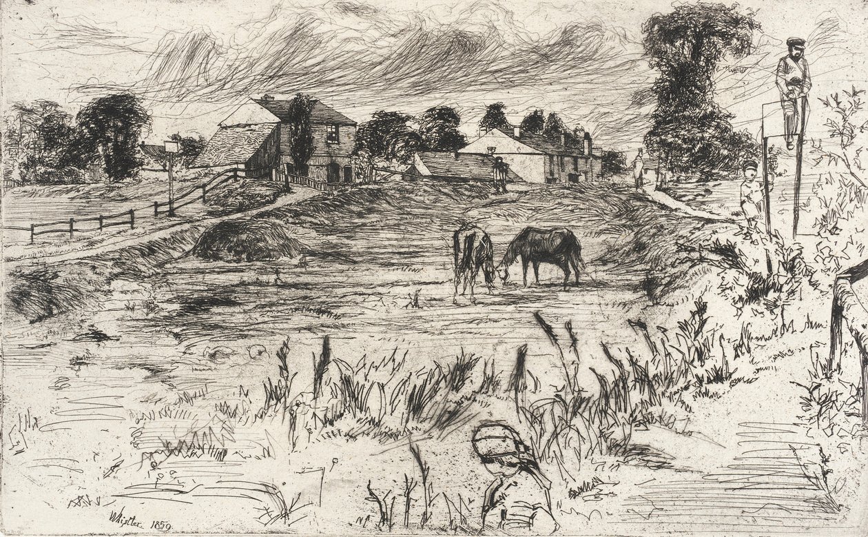 Paesaggio con cavalli da James McNeill Whistler